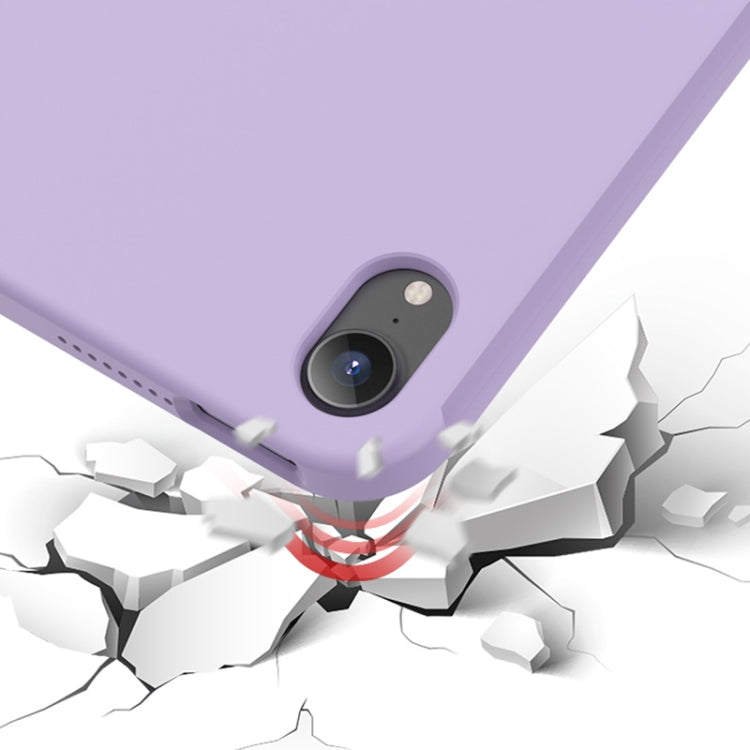 For iPad mini 2024 / mini 6 Mutural Silicone Microfiber Tablet Case(Lavender) - HoMEdemic™ 
