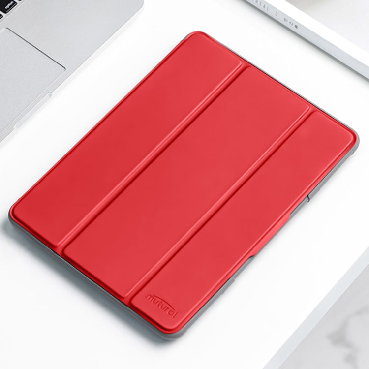 For iPad mini 6 / mini 2024 Mutural Horizontal Flip Tablet Case with Holder & Pen Slot(Red) - HoMEdemic™ 