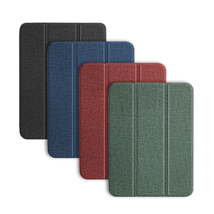 For iPad mini 6 / mini 2024 Mutural YASHI Series Cloth Pattern Texture Horizontal Flip Tablet Case(Black) - HoMEdemic™ 