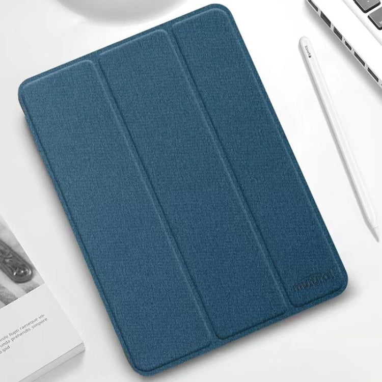 For iPad mini 6 / mini 2024 Mutural YASHI Series Cloth Pattern Texture Horizontal Flip Tablet Case(Blue) - HoMEdemic™ 