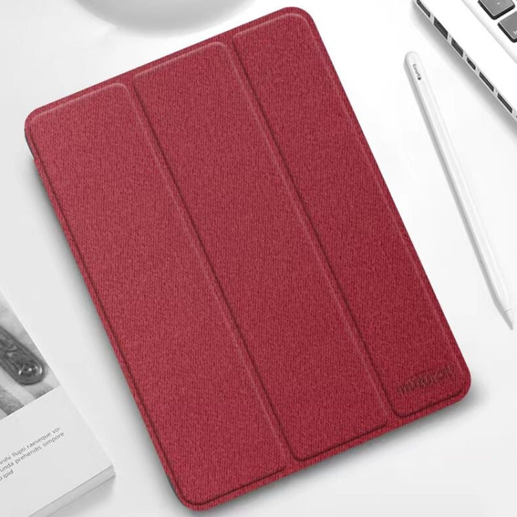 For iPad mini 6 / mini 2024 Mutural YASHI Series Cloth Pattern Texture Horizontal Flip Tablet Case(Red) - HoMEdemic™ 