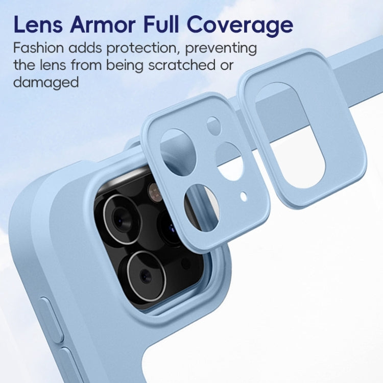 For iPad mini 6 / mini 2024 ZGA Tri-Fold 360 Rotation Smart Leather Tablet Case(Blue) - HoMEdemic™ 