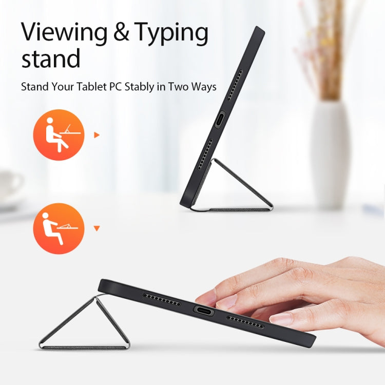 For iPad mini 7 / mini 6 DUX DUCIS Domo Series Horizontal Flip Magnetic TPU + PU Leather Tablet Case with Three-folding Holder & Pen Slot(Black) - HoMEdemic™ 