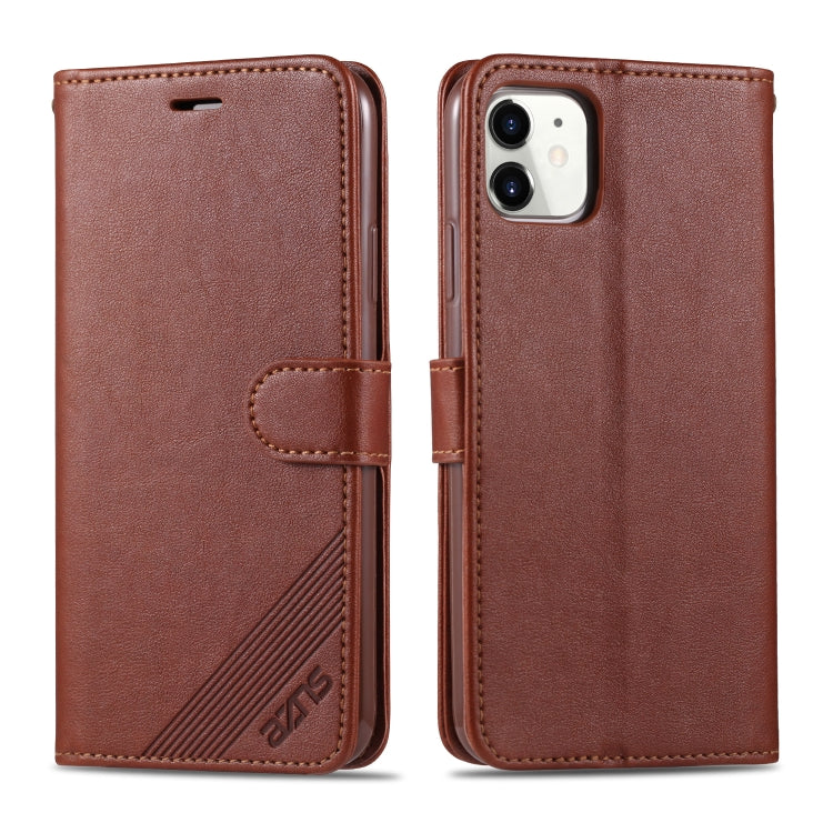 For iPhone 11 AZNS Sheepskin Texture Horizontal Flip Leather Case with Holder & Card Slots & Wallet(Brown) - HoMEdemic™ 