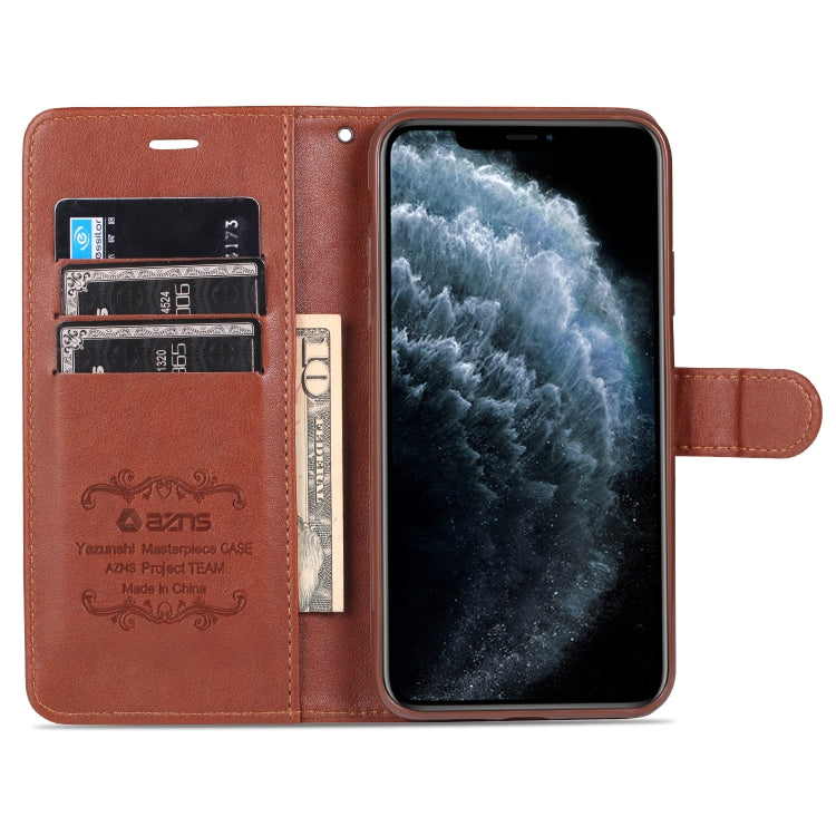 For iPhone 11 AZNS Sheepskin Texture Horizontal Flip Leather Case with Holder & Card Slots & Wallet(Brown) - HoMEdemic™ 