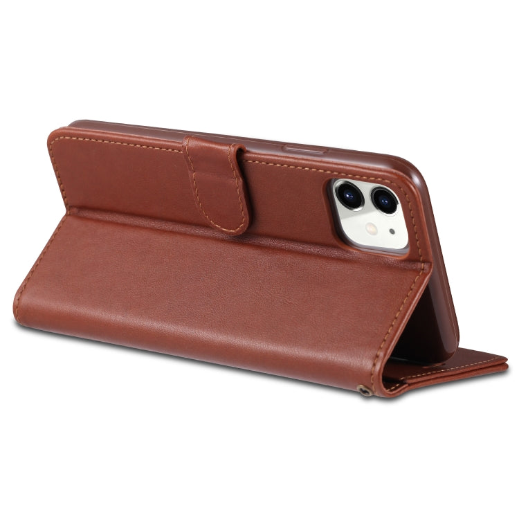 For iPhone 11 AZNS Sheepskin Texture Horizontal Flip Leather Case with Holder & Card Slots & Wallet(Brown) - HoMEdemic™ 