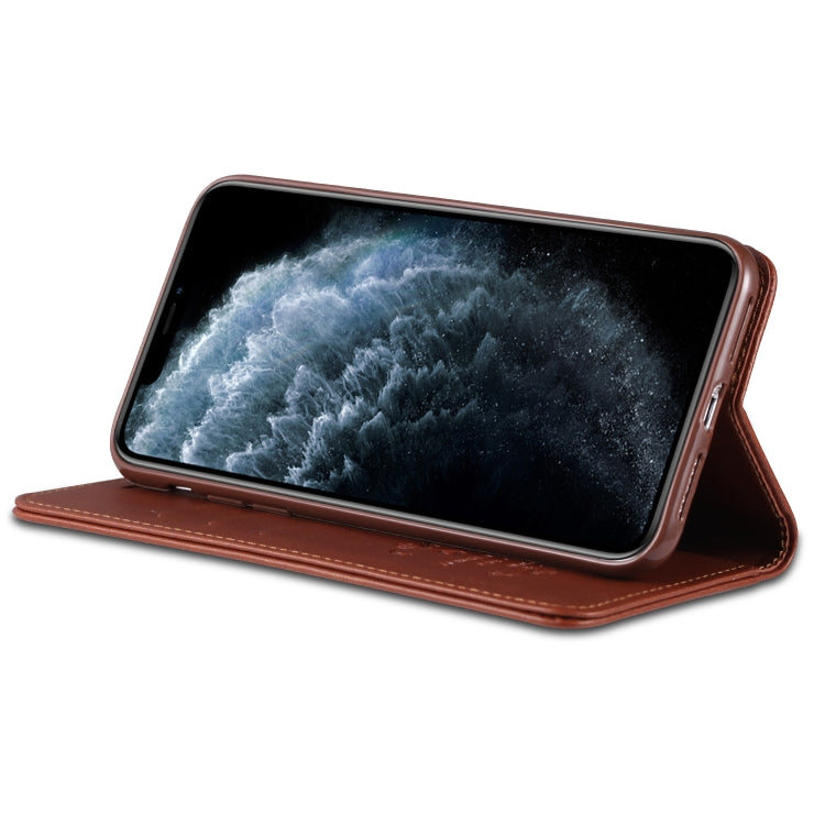 For iPhone 11 AZNS Sheepskin Texture Horizontal Flip Leather Case with Holder & Card Slots & Wallet(Brown) - HoMEdemic™ 