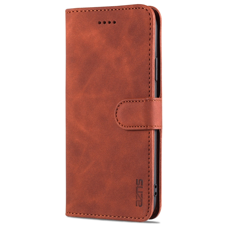 For iPhone 11 AZNS Skin Feel Calf Texture Horizontal Flip Leather Case with Card Slots & Holder & Wallet (Brown) - HoMEdemic™ 