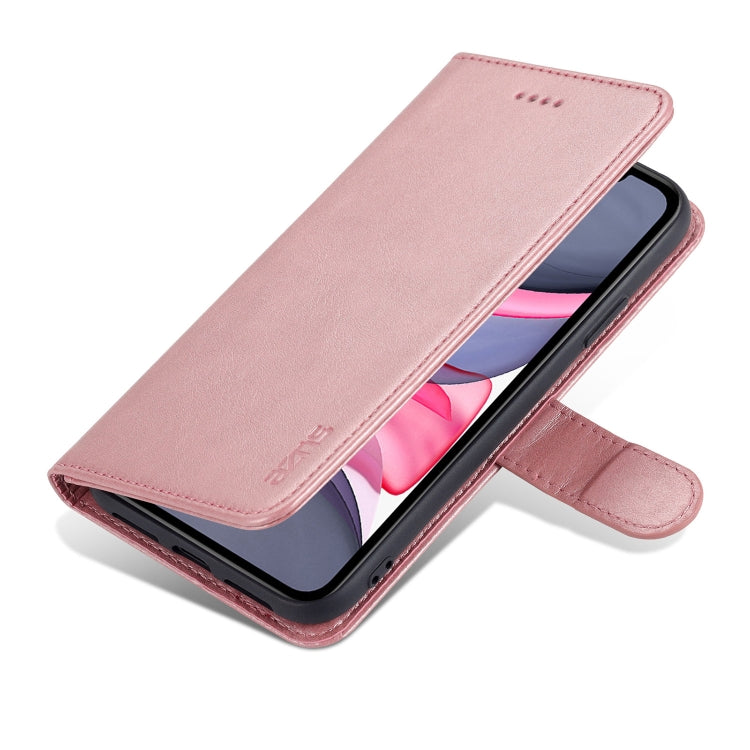 For iPhone 11 AZNS Skin Feel Calf Texture Horizontal Flip Leather Case with Card Slots & Holder & Wallet (Rose Gold) - HoMEdemic™ 