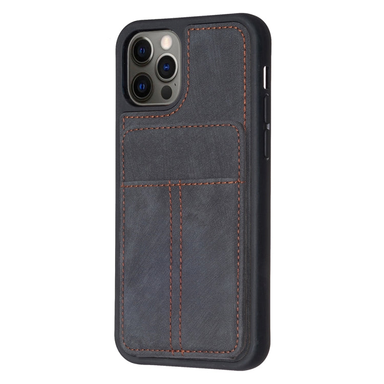 For iPhone 11 BF28 Frosted Card Bag Phone Case with Holder(Black) - HoMEdemic™ 