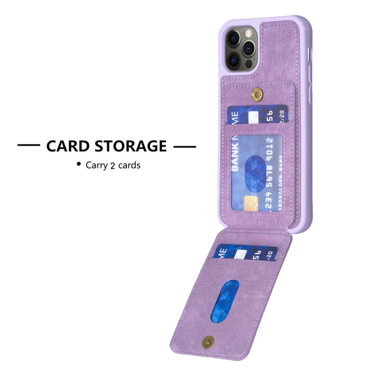 For iPhone 11 BF28 Frosted Card Bag Phone Case with Holder(Purple) - HoMEdemic™ 