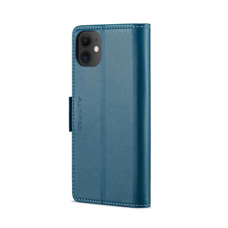 For iPhone 11 CaseMe 023 Butterfly Buckle Litchi Texture RFID Anti-theft Leather Phone Case(Blue) - HoMEdemic™ 