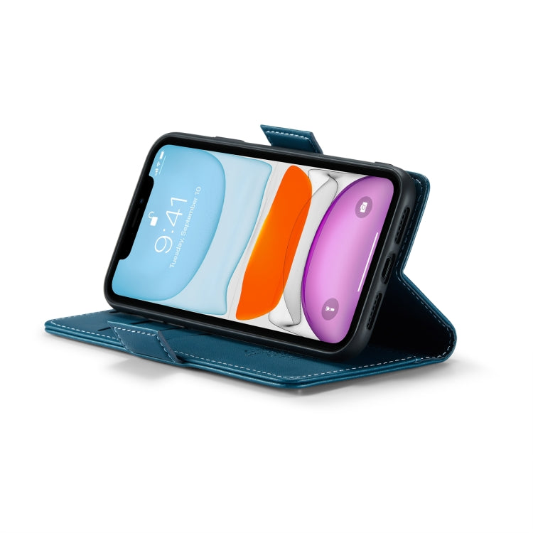 For iPhone 11 CaseMe 023 Butterfly Buckle Litchi Texture RFID Anti-theft Leather Phone Case(Blue) - HoMEdemic™ 