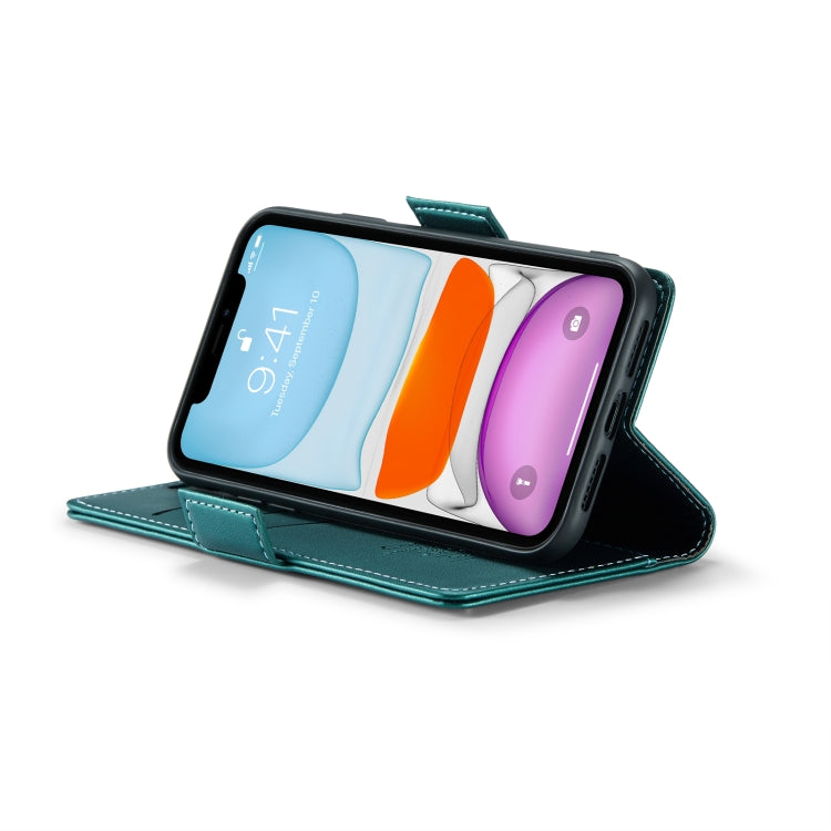 For iPhone 11 CaseMe 023 Butterfly Buckle Litchi Texture RFID Anti-theft Leather Phone Case(Pearly Blue) - HoMEdemic™ 