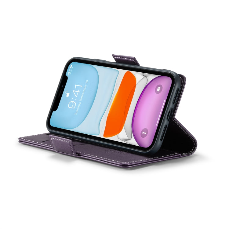 For iPhone 11 CaseMe 023 Butterfly Buckle Litchi Texture RFID Anti-theft Leather Phone Case(Pearly Purple) - HoMEdemic™ 