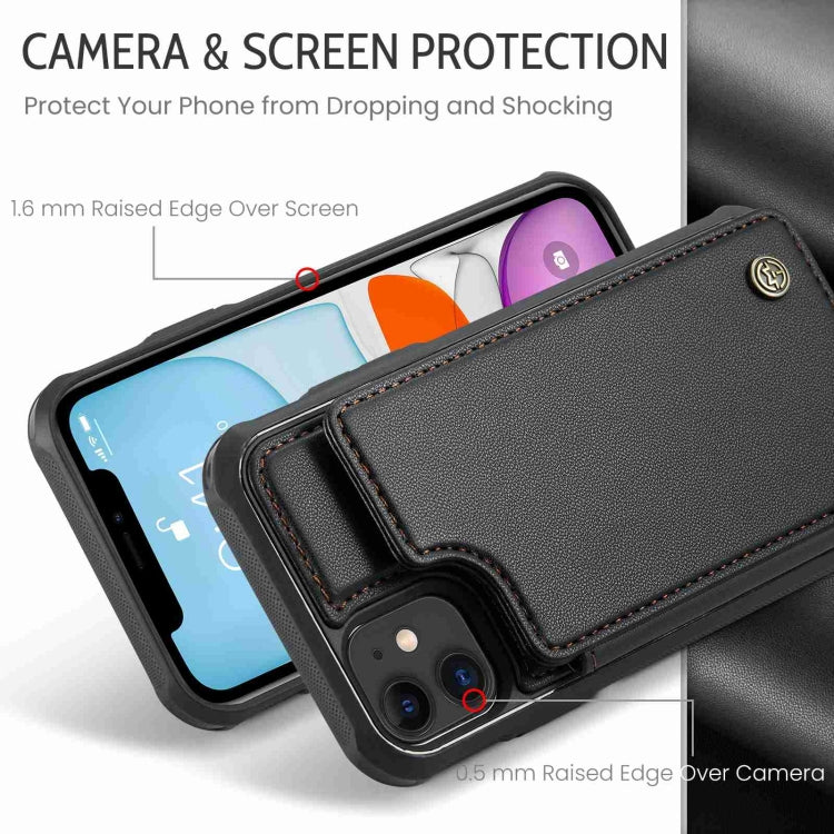 For iPhone 11 CaseMe C22 Card Slots Holder RFID Anti-theft Phone Case(Black) - HoMEdemic™ 