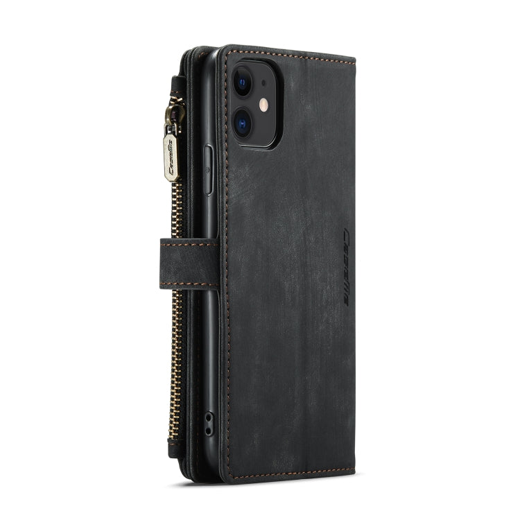 For iPhone 11 CaseMe-C30 PU + TPU Multifunctional Horizontal Flip Leather Case with Holder & Card Slot & Wallet & Zipper Pocket (Black) - HoMEdemic™ 