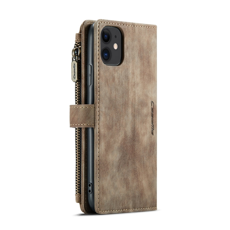 For iPhone 11 CaseMe-C30 PU + TPU Multifunctional Horizontal Flip Leather Case with Holder & Card Slot & Wallet & Zipper Pocket (Brown) - HoMEdemic™ 