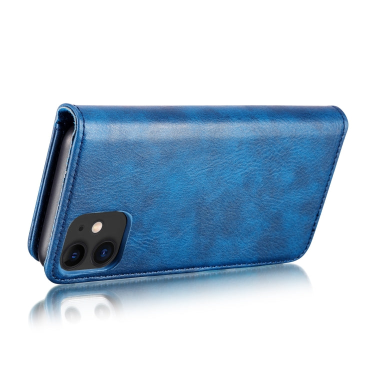 For iPhone 11 DG.MING Crazy Horse Texture Flip Detachable Magnetic Leather Case with Holder & Card Slots & Wallet (Blue) - HoMEdemic™ 