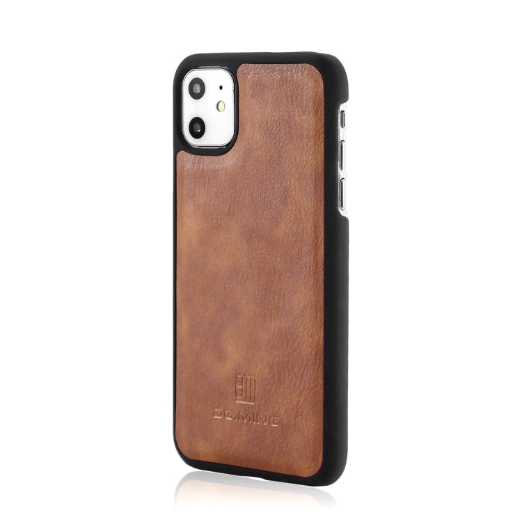 For iPhone 11 DG.MING Crazy Horse Texture Flip Detachable Magnetic Leather Case with Holder & Card Slots & Wallet (Brown) - HoMEdemic™ 