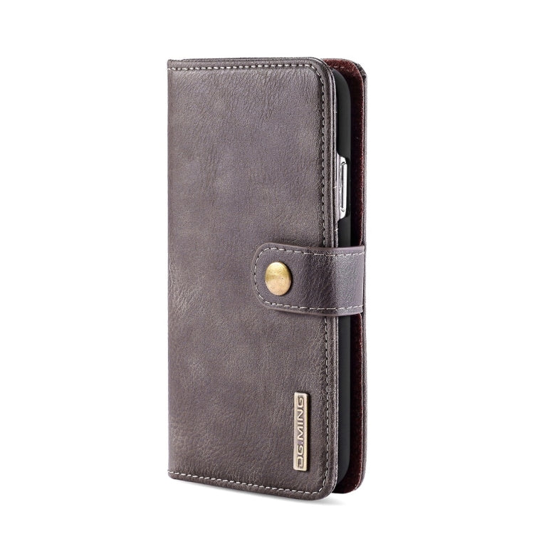 For iPhone 11 DG.MING Crazy Horse Texture Flip Detachable Magnetic Leather Case with Holder & Card Slots & Wallet (Grey) - HoMEdemic™ 