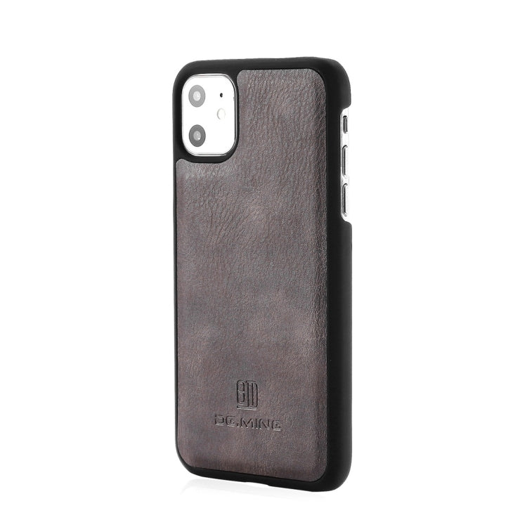 For iPhone 11 DG.MING Crazy Horse Texture Flip Detachable Magnetic Leather Case with Holder & Card Slots & Wallet (Grey) - HoMEdemic™ 