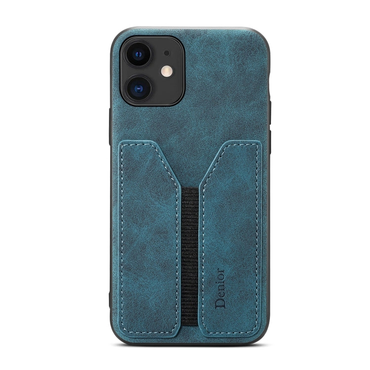 For iPhone 11 Denior DV Elastic Card PU Back Cover Phone Case(Blue) - HoMEdemic™ 