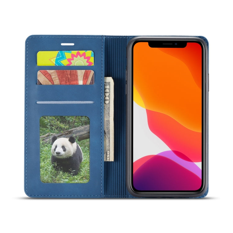 For iPhone 11 Forwenw Dream Series Oil Edge Strong Magnetism Horizontal Flip Leather Case with Holder & Card Slots & Wallet & Photo Frame(Blue) - HoMEdemic™ 