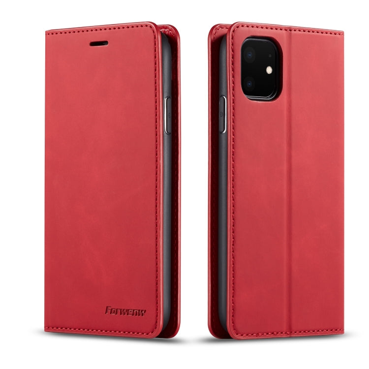 For iPhone 11 Forwenw Dream Series Oil Edge Strong Magnetism Horizontal Flip Leather Case with Holder & Card Slots & Wallet & Photo Frame(Red) - HoMEdemic™ 