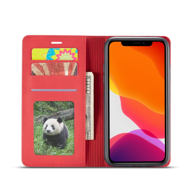 For iPhone 11 Forwenw Dream Series Oil Edge Strong Magnetism Horizontal Flip Leather Case with Holder & Card Slots & Wallet & Photo Frame(Red) - HoMEdemic™ 