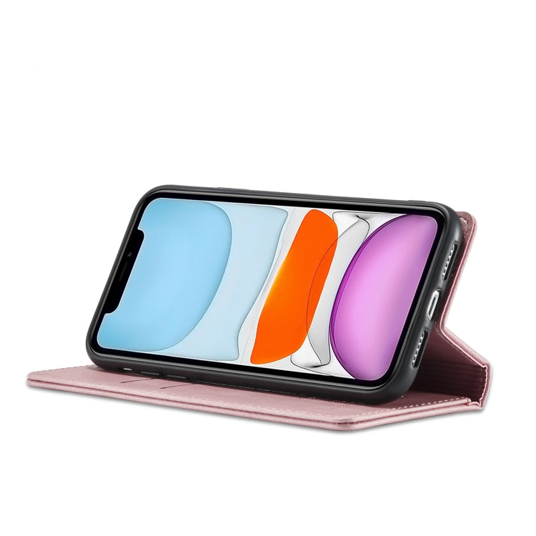 For iPhone 11 Forwenw F2 Series Magnetic Horizontal Flip Leather Case with Holder & Card Slots & Wallet (Rose Gold) - HoMEdemic™ 