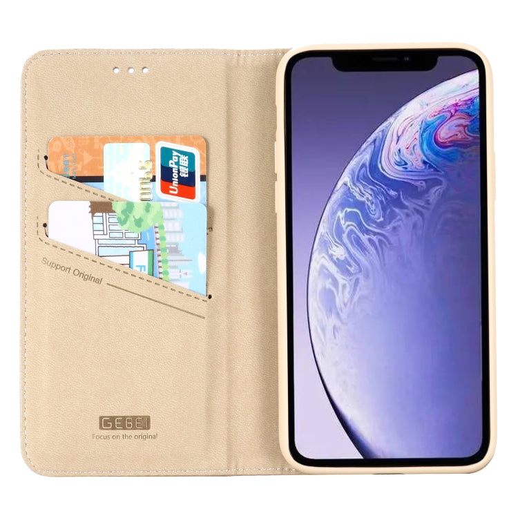 For iPhone 11 GEBEI PU+TPU Horizontal Flip Protective Case with Holder & Card Slots(Gold) - HoMEdemic™ 