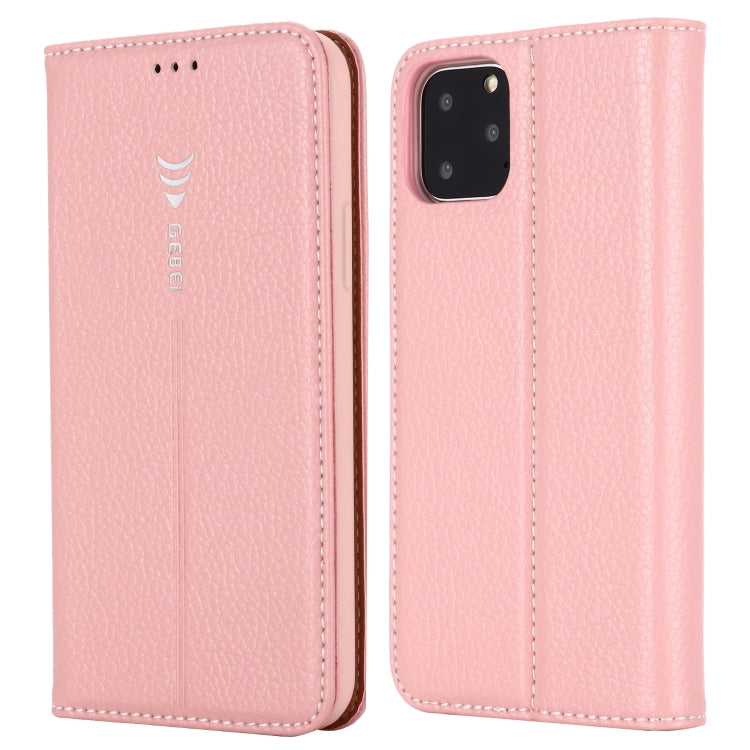 For iPhone 11 GEBEI PU+TPU Horizontal Flip Protective Case with Holder & Card Slots(Rose Gold) - HoMEdemic™ 
