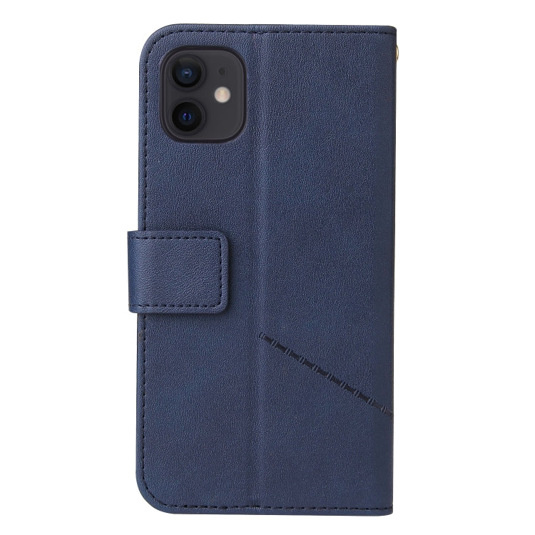 For iPhone 11 GQUTROBE Right Angle Leather Phone Case (Blue) - HoMEdemic™ 