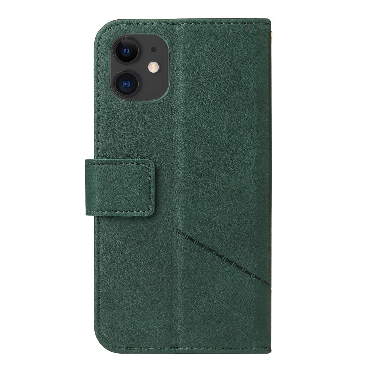 For iPhone 11 GQUTROBE Right Angle Leather Phone Case (Green) - HoMEdemic™ 