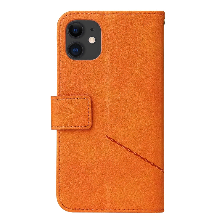 For iPhone 11 GQUTROBE Right Angle Leather Phone Case (Orange) - HoMEdemic™ 
