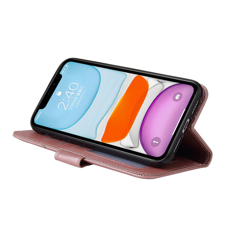 For iPhone 11 GQUTROBE Right Angle Leather Phone Case (Rose Gold) - HoMEdemic™ 