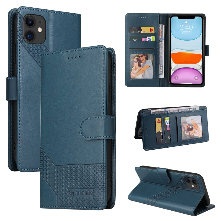 For iPhone 11 GQUTROBE Skin Feel Magnetic Leather Phone Case (Blue) - HoMEdemic™ 