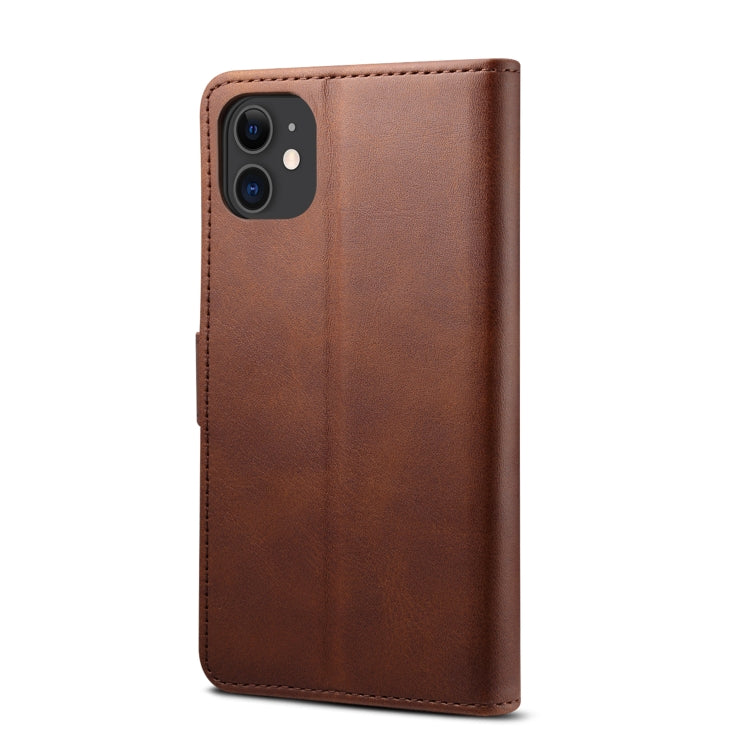 For iPhone 11 GUSSIM Magnetic Horizontal Flip Leather Case with Holder & Card Slots & & Wallet(Brown) - HoMEdemic™ 