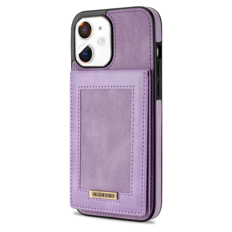 For iPhone 11 N.BEKUS Vertical Flip Card Slot RFID Phone Case (Purple) - HoMEdemic™ 