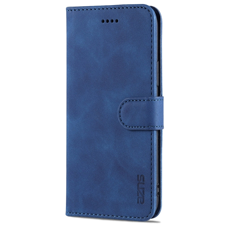 For iPhone 11 Pro AZNS Skin Feel Calf Texture Horizontal Flip Leather Casewith Card Slots & Holder & Wallet (Blue) - HoMEdemic™ 