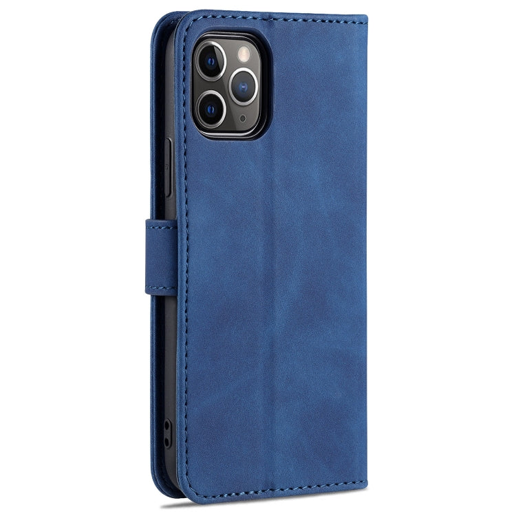 For iPhone 11 Pro AZNS Skin Feel Calf Texture Horizontal Flip Leather Casewith Card Slots & Holder & Wallet (Blue) - HoMEdemic™ 