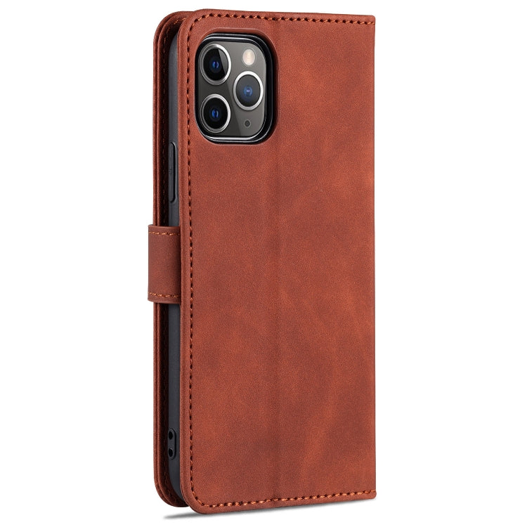 For iPhone 11 Pro AZNS Skin Feel Calf Texture Horizontal Flip Leather Casewith Card Slots & Holder & Wallet (Brown) - HoMEdemic™ 