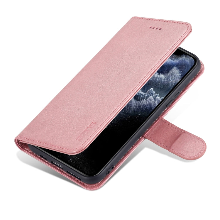For iPhone 11 Pro AZNS Skin Feel Calf Texture Horizontal Flip Leather Casewith Card Slots & Holder & Wallet (Rose Gold) - HoMEdemic™ 