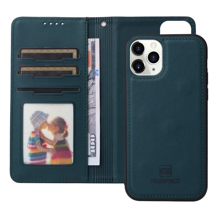 For iPhone 11 Pro BETOPNICE BN-005 2 in 1 Detachable Imitate Genuine Leather Phone Case(Blue) - HoMEdemic™ 