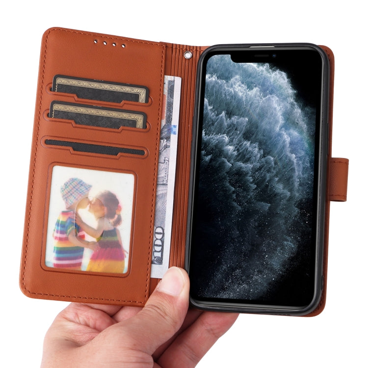 For iPhone 11 Pro BETOPNICE BN-005 2 in 1 Detachable Imitate Genuine Leather Phone Case(Brown) - HoMEdemic™ 