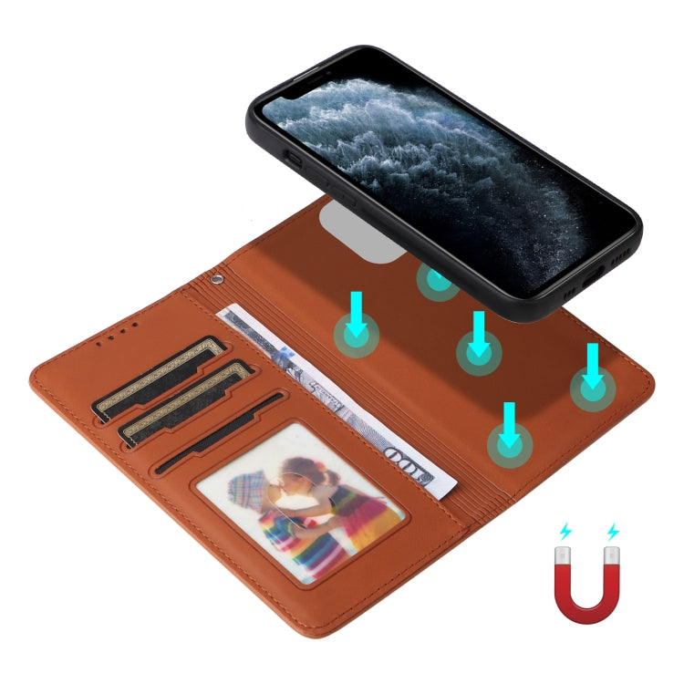 For iPhone 11 Pro BETOPNICE BN-005 2 in 1 Detachable Imitate Genuine Leather Phone Case(Brown) - HoMEdemic™ 