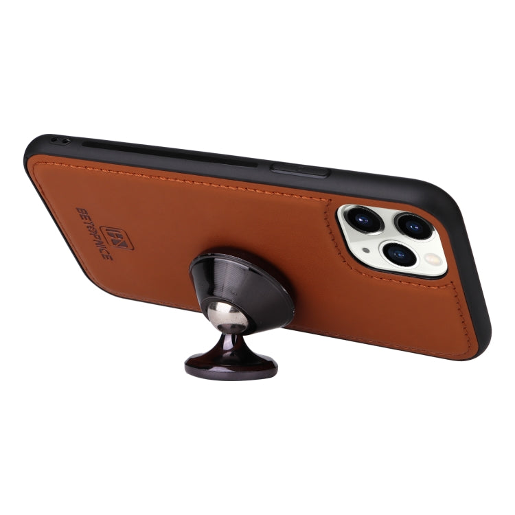 For iPhone 11 Pro BETOPNICE BN-005 2 in 1 Detachable Imitate Genuine Leather Phone Case(Brown) - HoMEdemic™ 