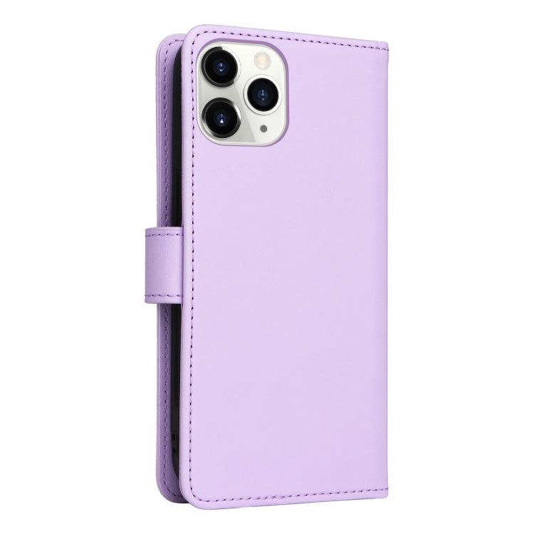 For iPhone 11 Pro BETOPNICE BN-005 2 in 1 Detachable Imitate Genuine Leather Phone Case(Light Purple) - HoMEdemic™ 