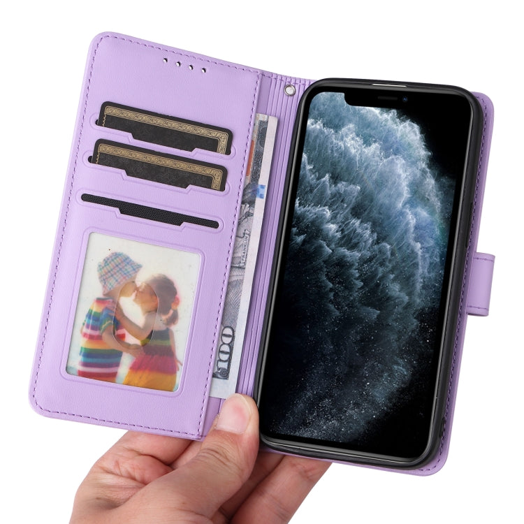 For iPhone 11 Pro BETOPNICE BN-005 2 in 1 Detachable Imitate Genuine Leather Phone Case(Light Purple) - HoMEdemic™ 